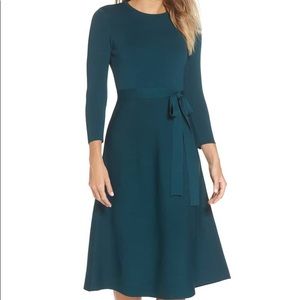 Eliza J Fit ‘n Flare Sweater Dress size XS, spruce